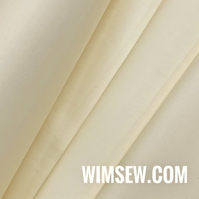 Poly-Cotton Satin Weave Curtain Lining Fabric - Ivory 1m ET/565920/Ivory