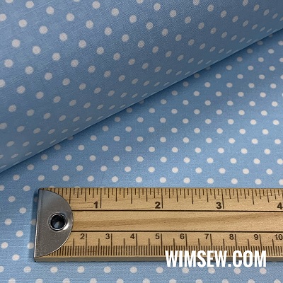 100% Cotton Poplin Polka-Dot - Powder Blue (OD)  CP0009powder