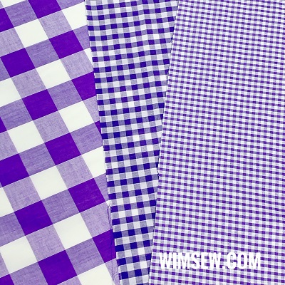 Poly-Cotton Gingham - Purple 1m (EP/OD) 