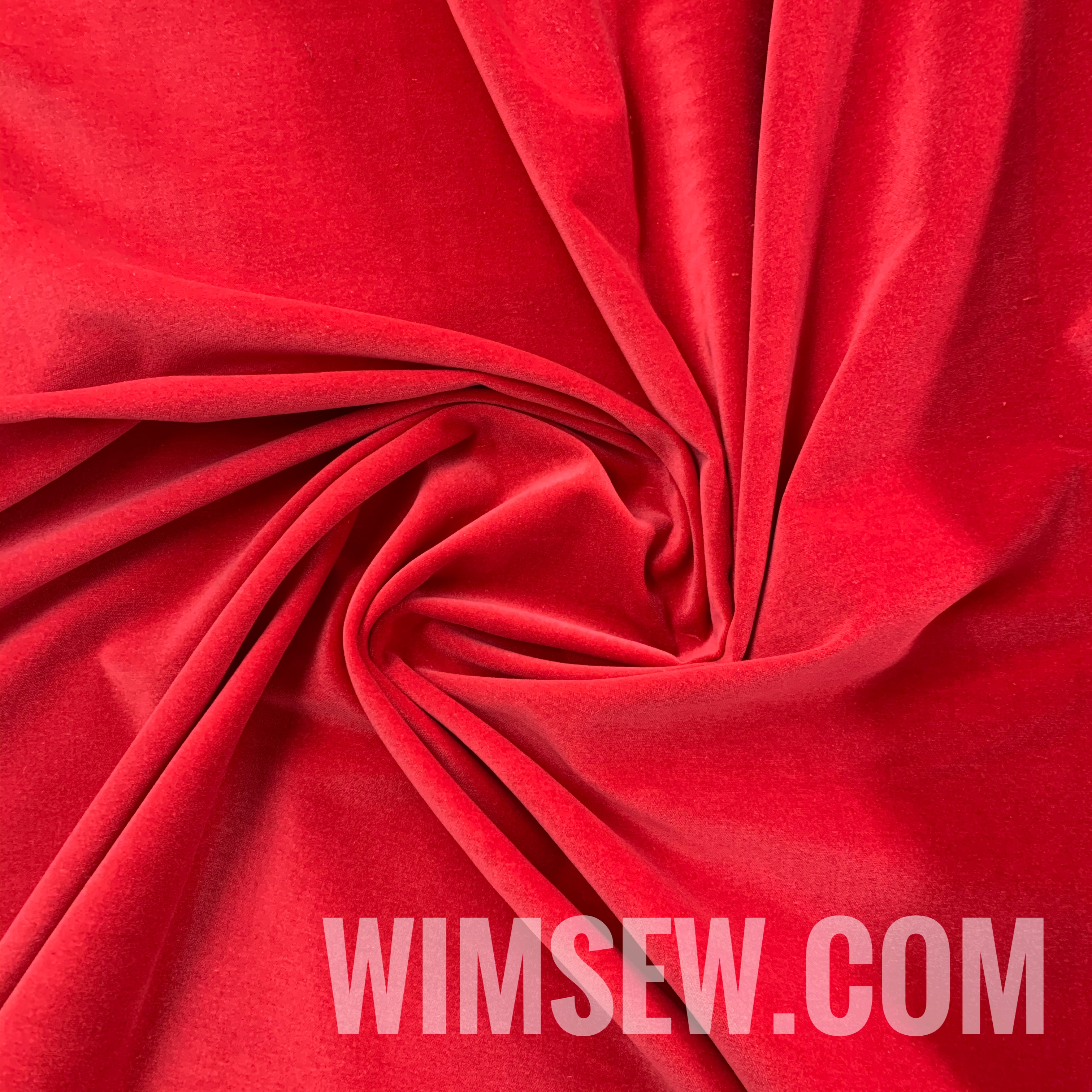 Cotton Velvet - Red 1m