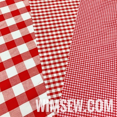 Poly-Cotton Gingham - Red 1m (EP/OD) 