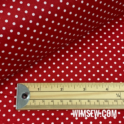 100% Cotton Poplin Polka-Dot - Red (OD)  CP0009red 