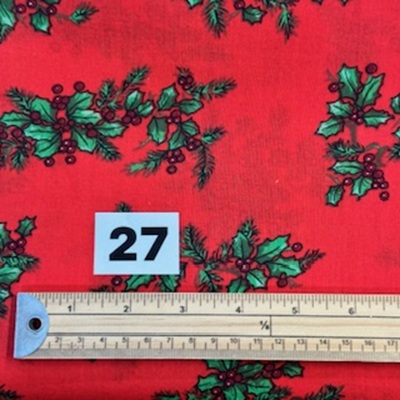REM 27 - 3.2m Xmas Polycotton  (112cm wide) 3 available