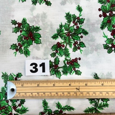 REM 31 - 3.2m Xmas Polycotton  (112cm wide) 3 available