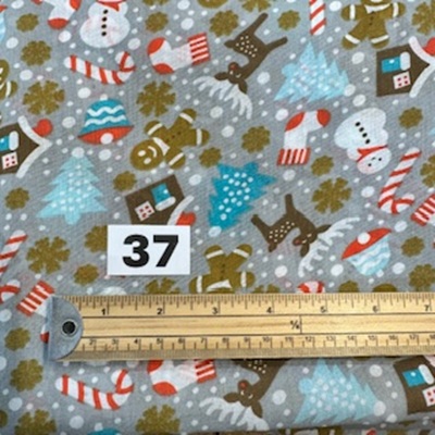 REM 37 - 3.2m Xmas Polycotton  (112cm wide) 3 available