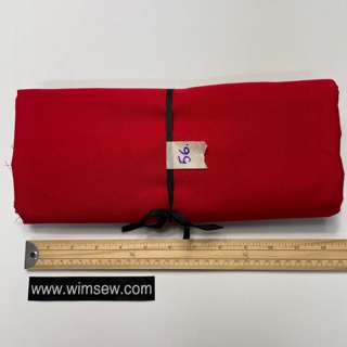 REM 56 - 2.3m Red Cotton Twill (150cm/60