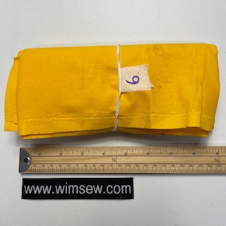 REM 6 - 80cm 100% Cotton Yellow (54" wide) Marked