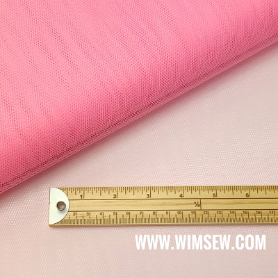 100% Nylon Dress Net - Sealing Wax Pink (6)