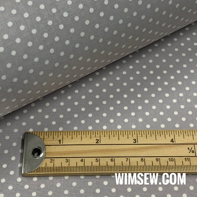 100% Cotton Poplin Polka-Dot - Silver (OD)  CP0009silver 