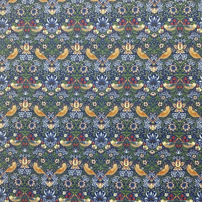 Digitaly Printed Poly-Cotton - Strawberry Thief - Blue - C15 PCD001