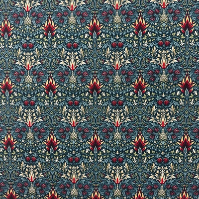 Digitaly Printed Poly-Cotton - Snakehead - Blue - C15 PCD007
