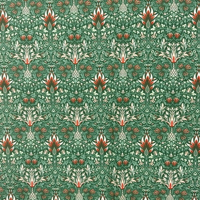 Digitaly Printed Poly-Cotton - Snakehead - Green - C15 PCD008