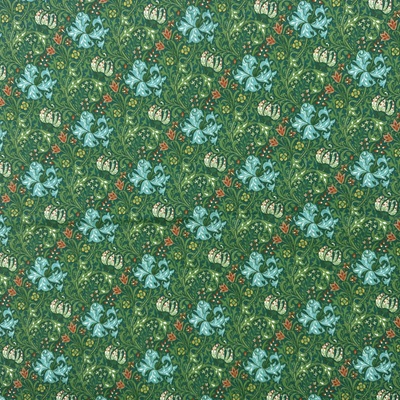 Digitaly Printed Poly-Cotton - Golden Lily - Green - C15 PCD011