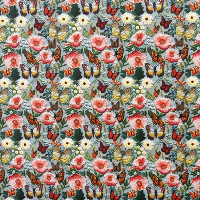 Digitaly Printed Poly-Cotton - Butterfly Garden- C15 PCD036