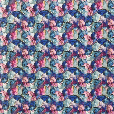 Digitaly Printed Poly-Cotton - Marble Batik Butterflies - C15 PCD046