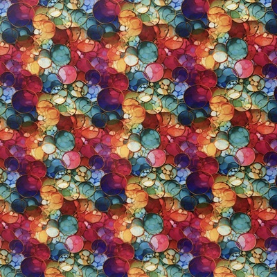 Digitaly Printed Poly-Cotton - Marble Batik Dots - C15 PCD047