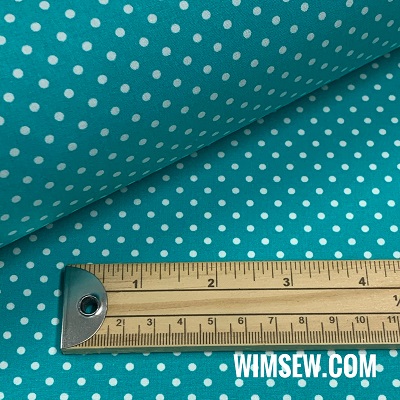 100% Cotton Poplin Polka-Dot - Turquoise (OD)  CP0009turquoise 