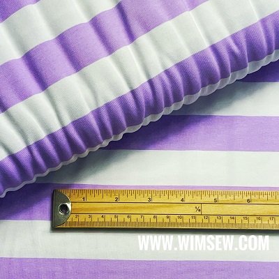 NEW Printed Jersey Wide Purple Stripe - V10-2566-03