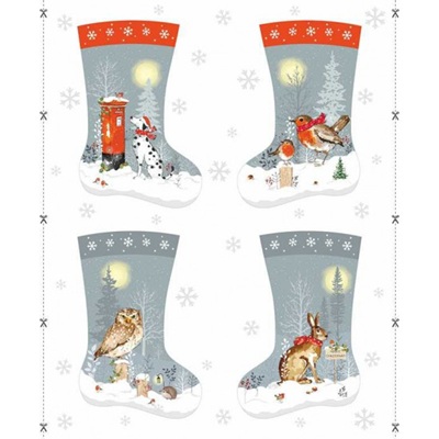 Winter Moon Stocking Panel (D)