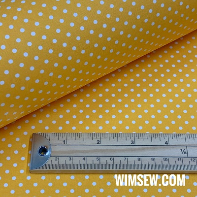 100% Cotton Poplin Polka-Dot - Yellow (OD)  CP0009yellow